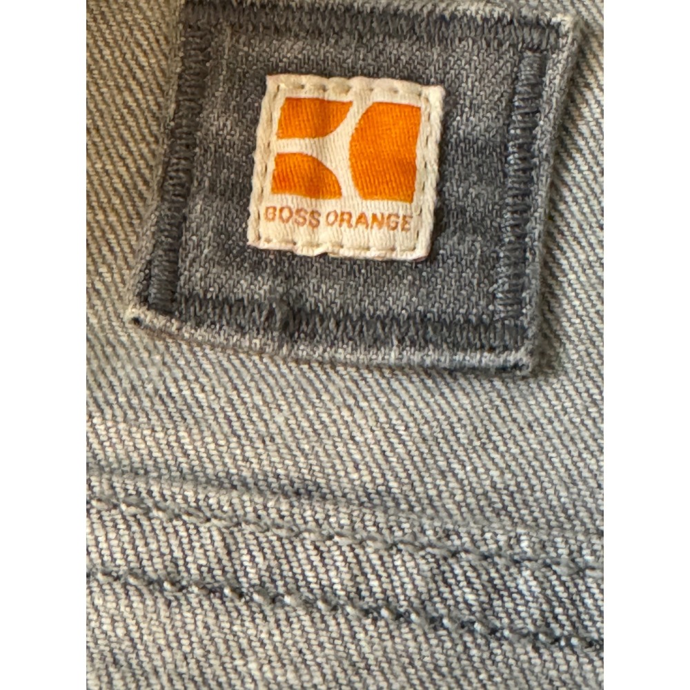Hugo Boss Orange Mens Grey Denim Trucker Jacket Stretch Slim Fit Size M - Picture 4 of 13
